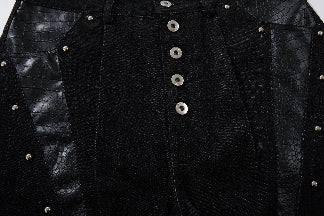 THETLSTUDIO Jiayiku's 2026 new arrivals, American high street RO style, special-shaped deconstruction, motorcycle-style personalized jeans, loose wide-leg pants