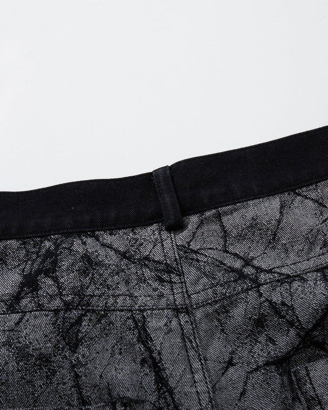 TALKLESSFASHION Jiayiku's 2026 new arrivals, American high street RO style, special-shaped deconstruction, personalized design jeans, loose wide-leg pants