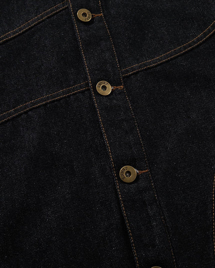 TALKLESSFASHION Jiayiku's 2026 new arrivals, American retro old money style, deconstructed design, washed water, primary color denim jacket, jacket for men