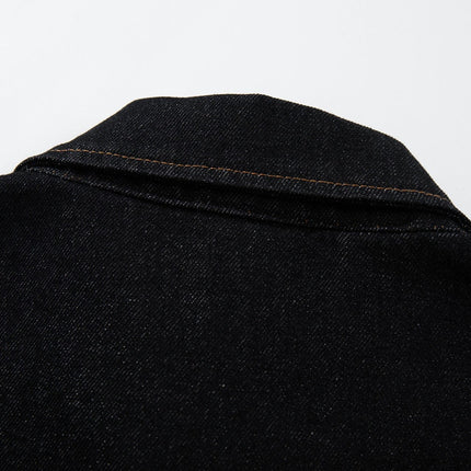 TALKLESSFASHION Jiayiku's 2026 new arrivals, American retro old money style, deconstructed design, washed water, primary color denim jacket, jacket for men