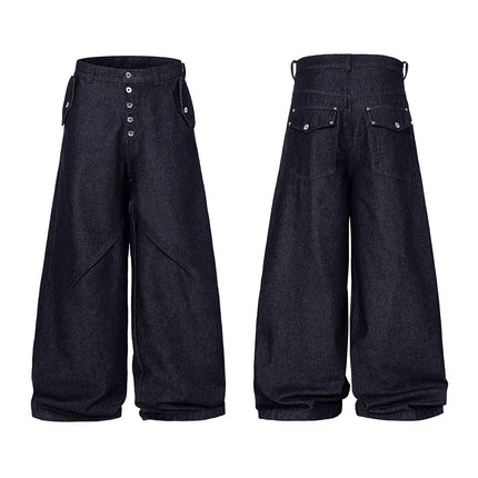 TALKLESSFASHION Jiayiku's 2026 new arrivals, American retro old money, wind-washed water, primary color denim jacket, airplane buckle, cargo jacket, men