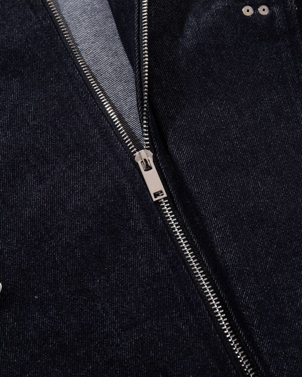 TALKLESSFASHION Jiayiku's 2026 new arrivals, American retro old money, wind-washed water, primary color denim jacket, airplane buckle, cargo jacket, men