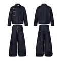 TALKLESSFASHION Jiayiku's 2026 new arrivals, American retro old money, wind-washed water, primary color denim jacket, airplane buckle, cargo jacket, men