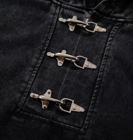 THETLSTUDIO Jiayiku's 2026 new arrivals, American trendy brand retro heavyweight washed denim jackets, airplane buckle sweatshirts, hooded jackets