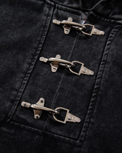 TALKLESSFASHION Jiayiku's 2026 new arrivals, American trendy brand retro heavyweight washed denim jackets, airplane buckle sweatshirts, hooded jackets