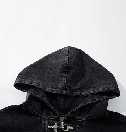 THETLSTUDIO Jiayiku's 2026 new arrivals, American trendy brand retro heavyweight washed denim jackets, airplane buckle sweatshirts, hooded jackets