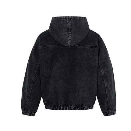 TALKLESSFASHION Jiayiku's 2026 new arrivals, American trendy brand retro heavyweight washed denim jackets, airplane buckle sweatshirts, hooded jackets