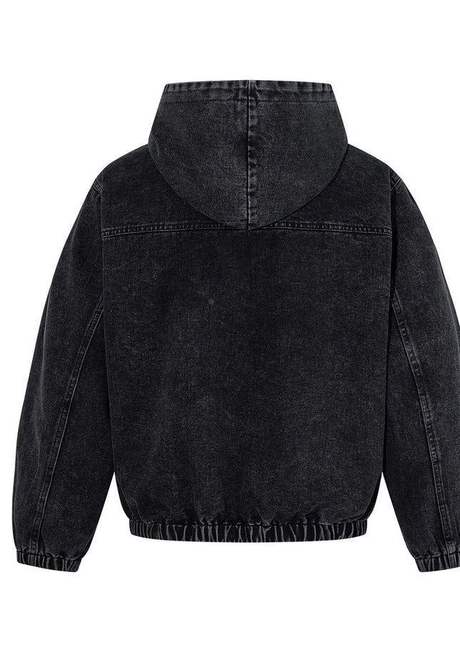 TALKLESSFASHION Jiayiku's 2026 new arrivals, American trendy brand retro heavyweight washed denim jackets, airplane buckle sweatshirts, hooded jackets