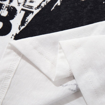 TALKLESSFASHION Jiayiku's 2026 new summer T-shirt, American hip-hop niche personality, punk rock character, short-sleeved base shirt