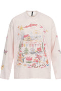 TALKLESSFASHION Jiayiku's 2026 spring/summer new printed T-shirt long-sleeved American trendy brand personalized graffiti color sports base shirt