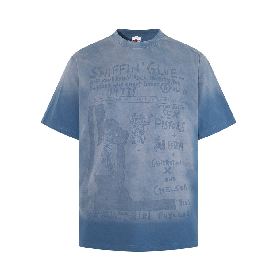 TALKLESSFASHION Jiayiku's 2026 summer new American street hip-hop trendy brand tee cultural shirt gradient color washed destruction T-shirt
