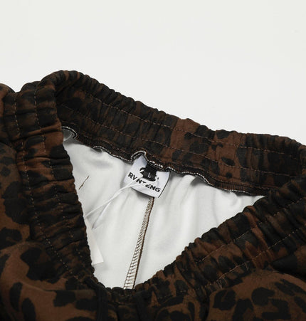 TALKLESSFASHION Jiayiku trendy brand 2025 American retro leopard print sweatpants scimitar pants men's and women's vibe ruffians handsome loose wide-leg pants