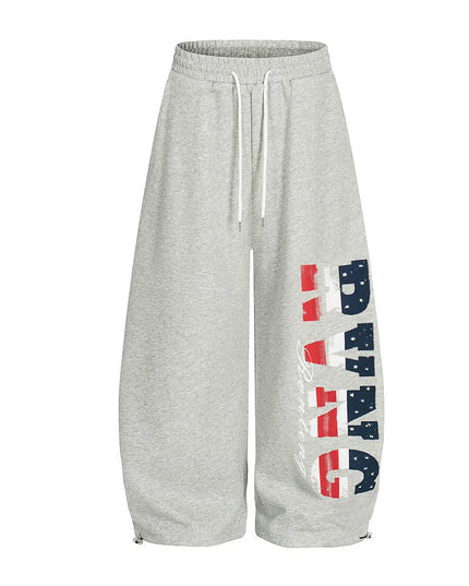 TALKLESSFASHION Jiayiku trendy brand 2025 new American retro scimitar pants, star-striped sweatpants, men's and women's loose wide-leg trousers