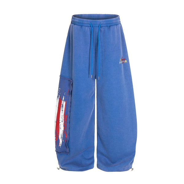 Washed  Star-Stripe Sweatpants
