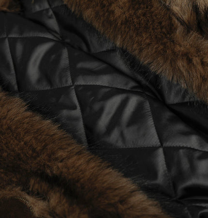 TALKLESSFASHION Jiayiku trendy brand 2025 winter mountain carving American old money style wool collar cotton jacket padded jacket suede cotton jacket