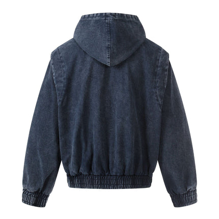 TALKLESSFASHION Jiayiku trendy brand 2026 new American retro heavy wash old denim jacket airplane buckle jacket locomotive