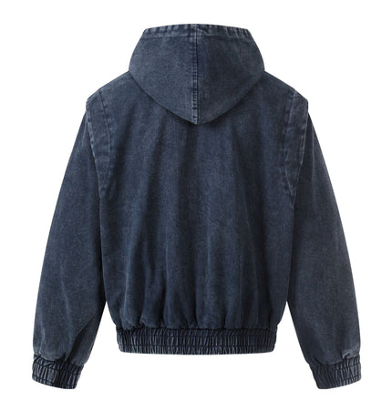TALKLESSFASHION Jiayiku trendy brand 2026 new American retro heavy wash old denim jacket airplane buckle jacket locomotive
