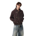 TALKLESSFASHION Jiayiku trendy brand 2026 new American retro heavy wash old denim jacket airplane buckle jacket locomotive