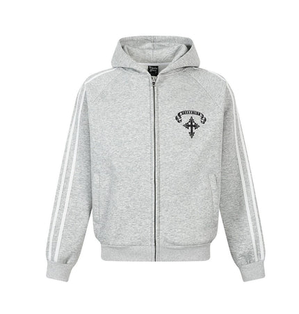 TALKLESSFASHION Jiayiku trendy brand 2026 new American street cross patch embroidered hoodie sports jacket hoodie