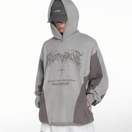 TALKLESSFASHION JW523 American Retro Men's and Women's Premium Street Stitching Design Men's Loose Suede Thickened Sweatshirt