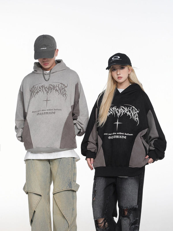 Premium Suede Stitching Executive Sweatshirt