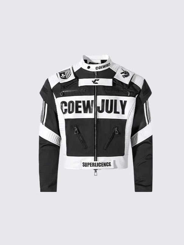 TALKLESSFASHION K1E autumn new product versatile American retro high-end sense motorcycle uniform simple stand-up collar jacket jacket for men and women