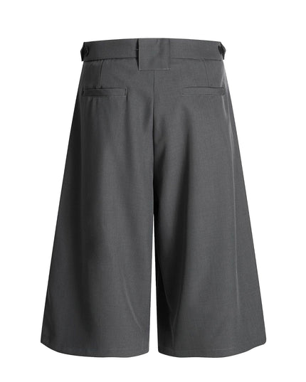TALKLESSFASHION K336 American summer high-end versatile street trend solid color pendant design men's loose cropped casual trousers