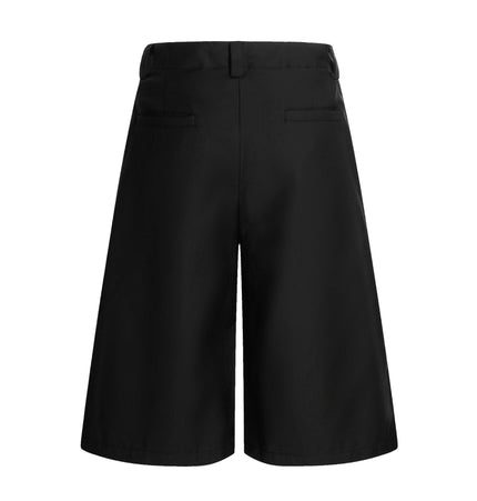 TALKLESSFASHION K338 American summer high-end versatile street trend deconstructed pleated design men's loose cropped casual trousers