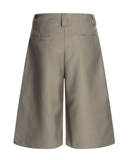 TALKLESSFASHION K338 American summer high-end versatile street trend deconstructed pleated design men's loose cropped casual trousers