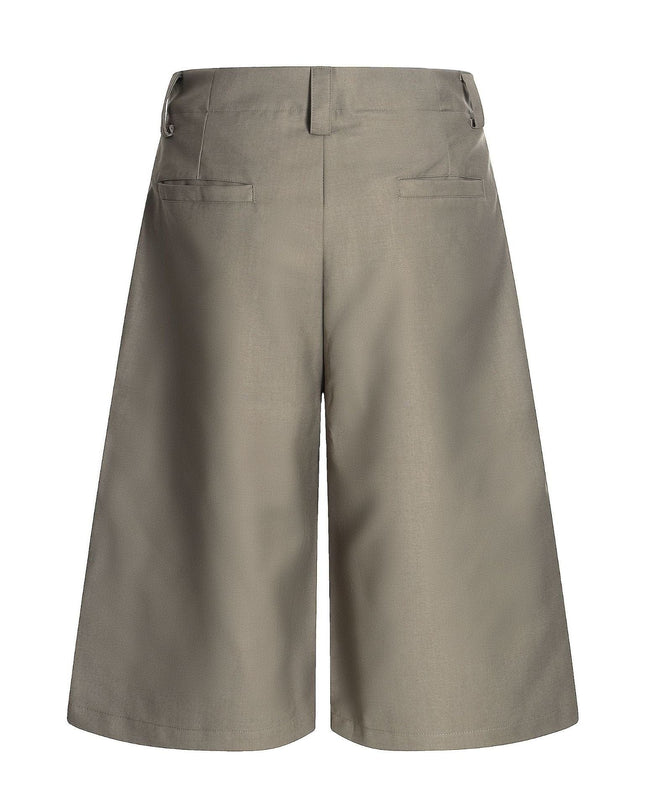 TALKLESSFASHION K338 American summer high-end versatile street trend deconstructed pleated design men's loose cropped casual trousers