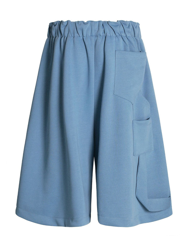 TALKLESSFASHION K534 American summer high-end versatile street trend pleats reverse design men's loose five-point casual shorts