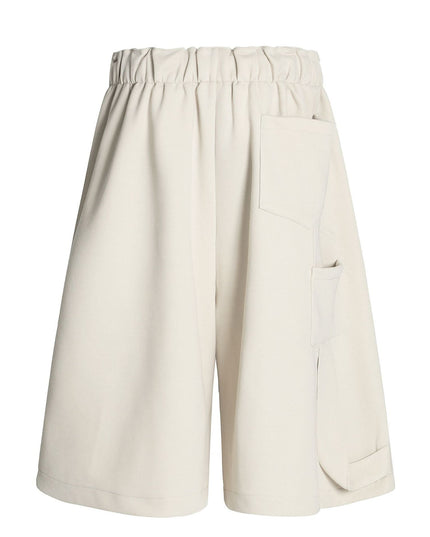 TALKLESSFASHION K534 American summer high-end versatile street trend pleats reverse design men's loose five-point casual shorts