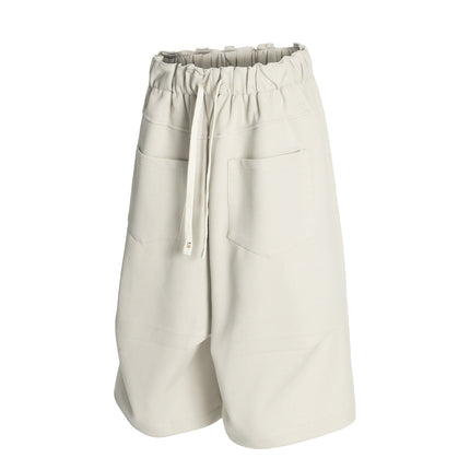 TALKLESSFASHION K534 American summer high-end versatile street trend pleats reverse design men's loose five-point casual shorts