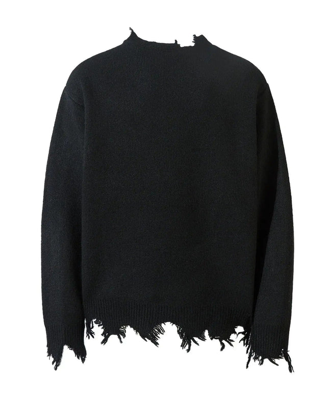TALKLESSFASHION Knitted Top Irregular Bottom Pullover—7110