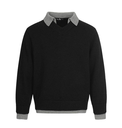 THETLSTUDIO L / Black Hyper-Lazy Two-Piece Executive Knit