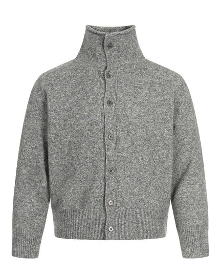 TALKLESSFASHION L / Grey MY018 GXFortune Fall/Winter American Lazy Luxury Wool Blend Cardigan Sweater Loose Knitwear Couple