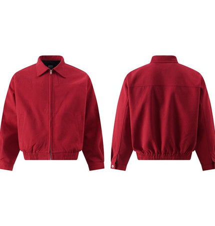 THETLSTUDIO L / Red L1012 GXFortune American Red Harrington Cargo Jacket Men's and Women's Fall Short Wide Commuter Petit Jacket