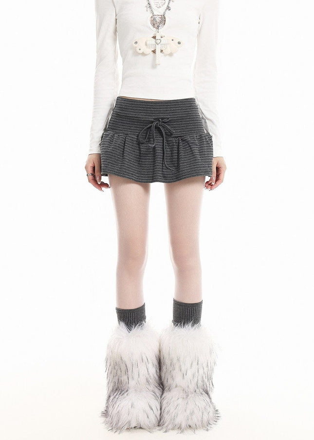 TALKLESSFASHION L / stripe XPKAEAX American High Street Striped Strap Design Skirt Women's New Lazy Style High-Waisted Flower Bud Skirt for Spring