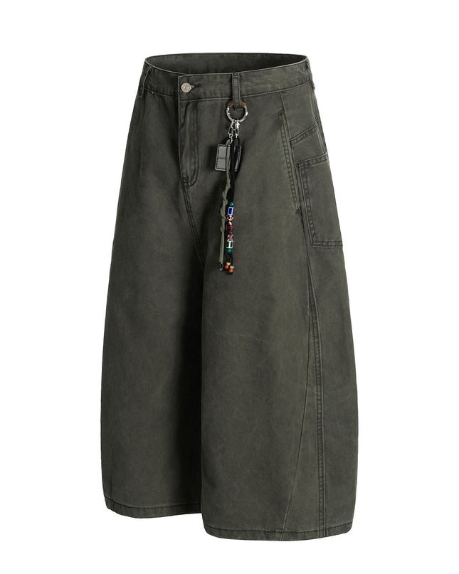 TALKLESSFASHION L806 American summer high-end versatile street trend simple workwear design men's loose cropped casual shorts
