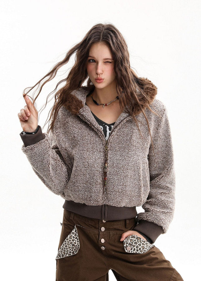 TALKLESSFASHION Lamb Wool Small Fragrance Jacket