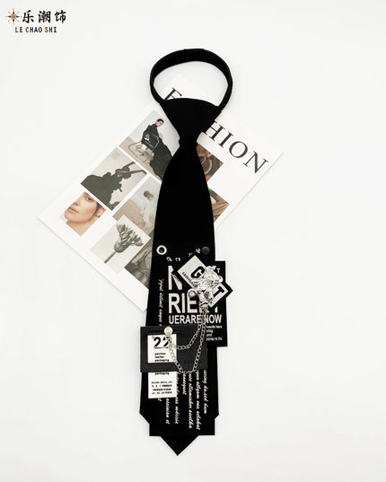 TALKLESSFASHION Lazy people knit ties British Chain Tie