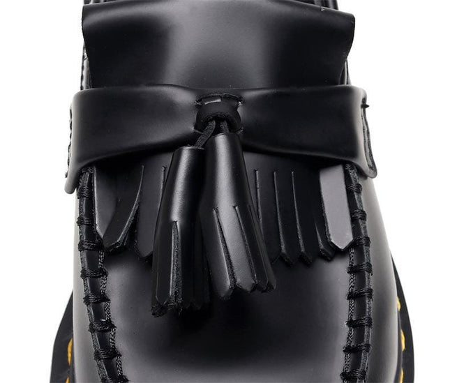 TALKLESSFASHION Leiyu tassel loafers, female genuine leather low-top small leather shoes, British fashion thick-soled student versatile casual shoes 5cm