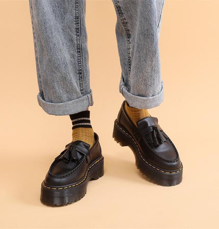 THETLSTUDIO Leiyu tassel loafers, female genuine leather low-top small leather shoes, British fashion thick-soled student versatile casual shoes 5cm
