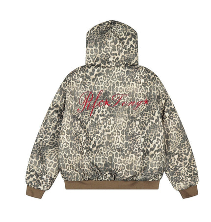 THETLSTUDIO Leopard Plush Mountain Padded Jacket