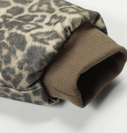 THETLSTUDIO Leopard Plush Mountain Padded Jacket