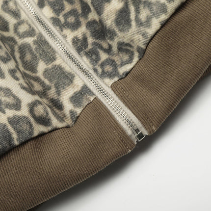 TALKLESSFASHION Leopard Plush Mountain Padded Jacket