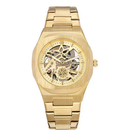 TALKLESSFASHION Local gold Steel Band Waterproof Quartz Small Square Watch