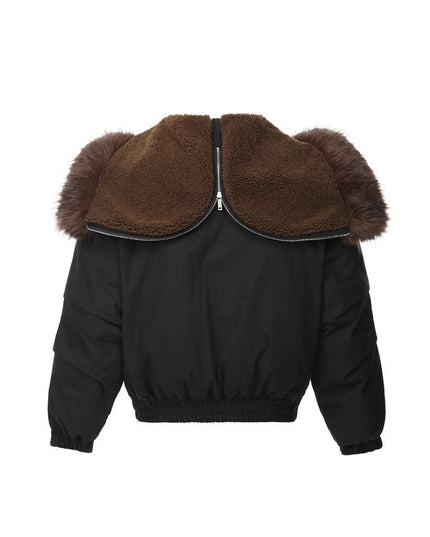 TALKLESSFASHION Loose Street Fashion Design Hat Cotton-padded Coat