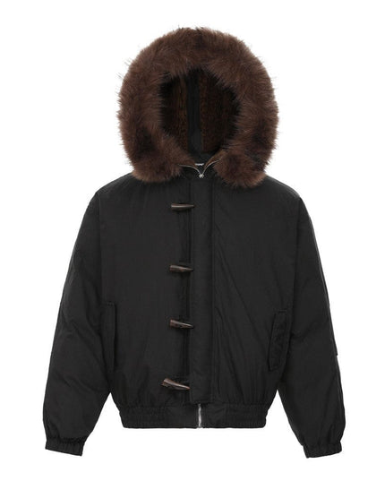 TALKLESSFASHION Loose Street Fashion Design Hat Cotton-padded Coat