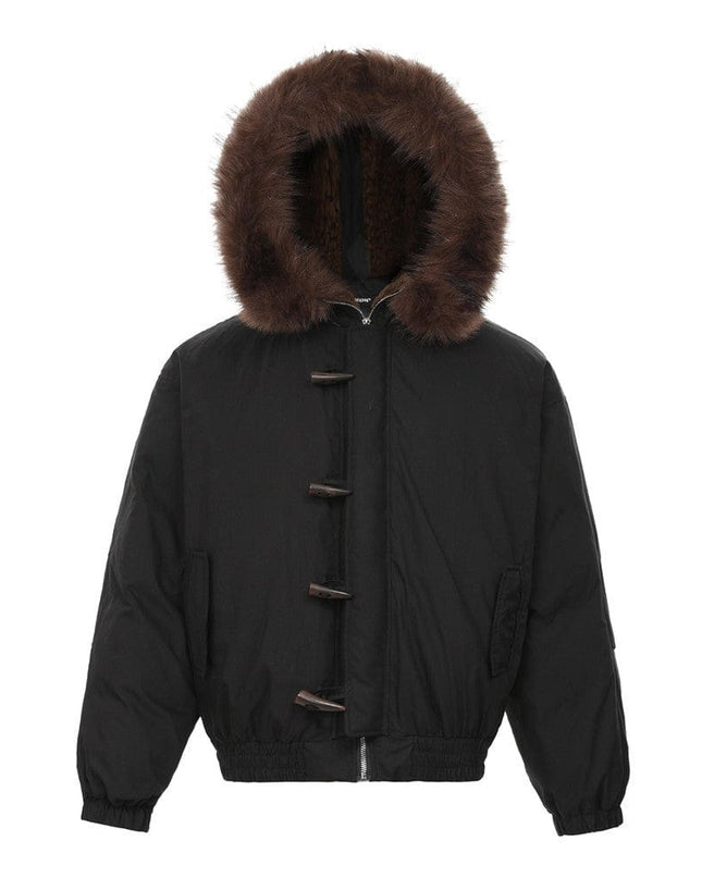 TALKLESSFASHION Loose Street Fashion Design Hat Cotton-padded Coat